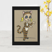 peu de carte de tigger avec la frontière (Fleur jaune)