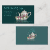 Peu de carte de visite de café de pot de thé (Devant / Derrière)