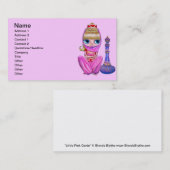 Peu de carte de visite rose de génie (Devant / Derrière)