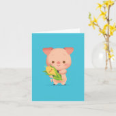 Peu de carte pour notes porcin (Fleur jaune)