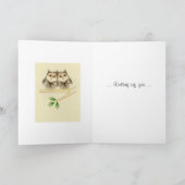 Peu de cartes de broderie de hiboux de cri (Intérieur)