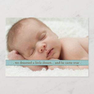 Peu de deux faire-part de naissance modernes