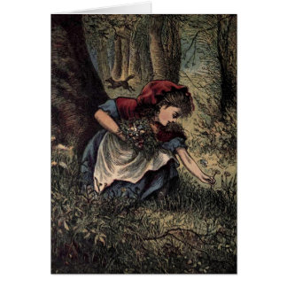 Peu de fleurs de cueillette de capuchon de rouge