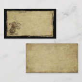 Peu de lapin avec les cartes de visite (Devant / Derrière)