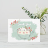 Peu de lapin dans un carte de remerciements de (Debout devant)