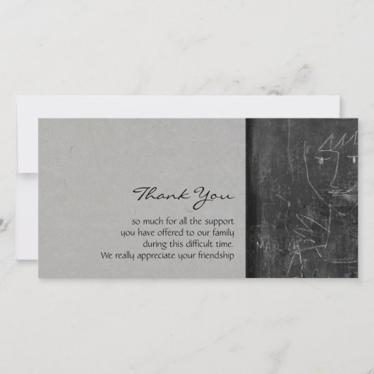 Peu de Merci de sympathie de dessin d'enfant de (Devant)