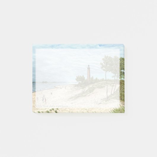 Peu de notes de post-it de phare de sable de point (Devant)