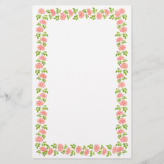 Peu de papeterie anglaise de roses de thé (Devant)