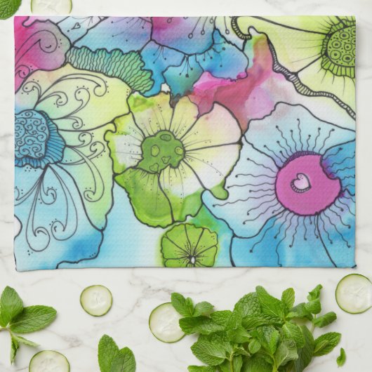 Peu de serviette de cuisine de coeur (Plié)