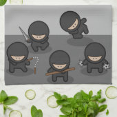 Peu de serviettes de cuisine de Ninjas (Plié)