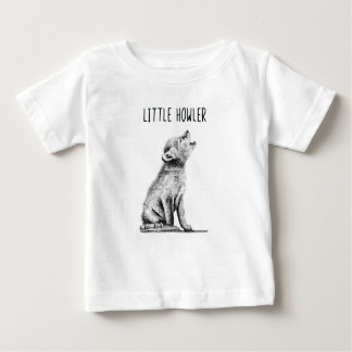 Peu de T-shirt de bébé de CUB de loup d'hurleur