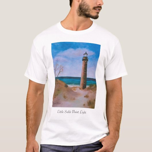 Peu de T-shirt de phare de point de sable (Devant)