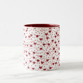 Peu de tasse rouge de coeurs (Centre)