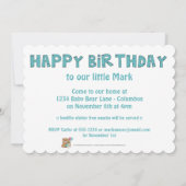 Peu huent la ?ère invitation de fête (Dos)