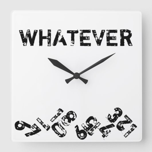 Peu importe le nombre en baisse Horloge murale (Recto)