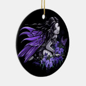 "Peu" ornement violet bleu de fée de papillon de (Droite)
