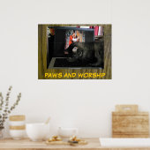 Peugen en eredienst poster (Keuken)