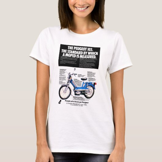 PEUGEOT 103 MOPED337 T-SHIRT (Voorkant)