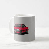 Peugeot 505 - rood - koffiemok (Voorkant links)