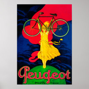 Peugeot Bicyclette Poster Vintage Europe