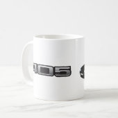 Peugeot noir 405 + mug badge (Devant gauche)