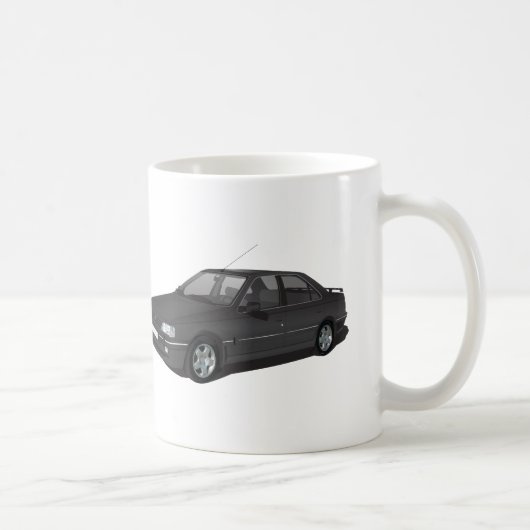Peugeot noir 405 + mug badge (Droite)