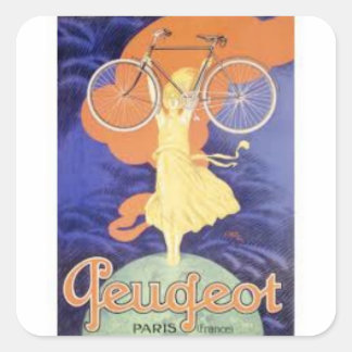 Peugeot Vintage Vierkante Sticker