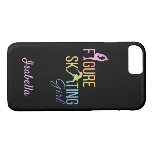 Peul Cijfer schaatsmeisje regenboogroze Case-Mate iPhone Case (Achterkant (Horizontaal))