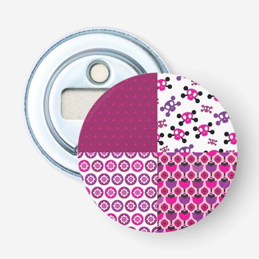 Peul van de borstbloem button flesopener (Voorkant)