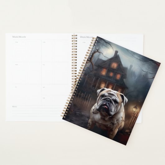 Peur d'Halloween Bulldog (Devant avec enveloppe)