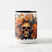 Peur Halloween Crâne en céramique Mug (Centre)