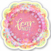 Peur pas rose Joli Sticker d'Inspiritisme Floral (Devant)