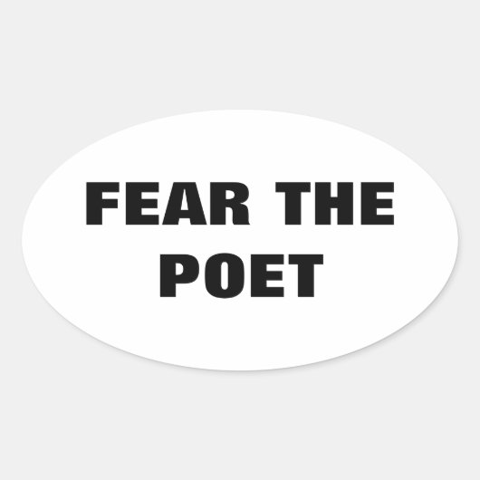 Peur Poète autocollant (Devant)