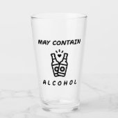 Peut contenir de l'alcool Verre de pint – Drôle de (Devant)