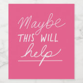 Peut-Être Cela Aidera-T-Il Drôle Le Étiquette Du V (Étiquettes simples)