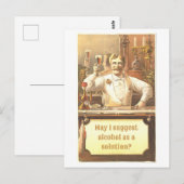 Peut-Être Que Boire Aiderait Une Carte Postale Drô (Devant / Derrière)