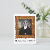 "Peut-être que jurer aiderait" drôle carte postale (Debout devant)