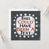 Peut-Être Une Carte De Voeux Texte (Devant/Arrière en situation)