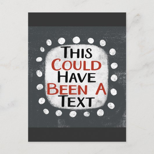 Peut-Être Une Carte Postale Texte (Devant)