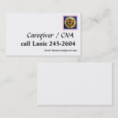 PEUT le modèle de carte de visite (Devant / Derrière)