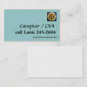 PEUT le modèle de carte de visite (Devant / Derrière)