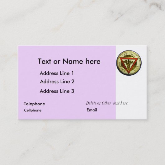 PEUT le modèle de carte de visite (Devant)