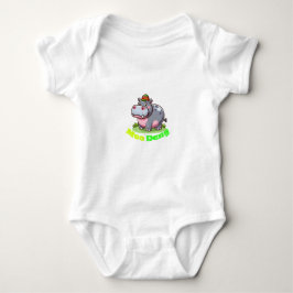 Peuter bodysuit met Moo Deng