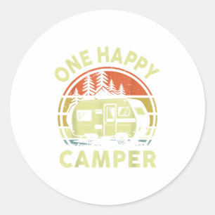 Peuter Een Gelukkige Camper Mama Papa Grappige RV  Ronde Sticker