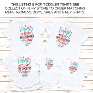 Peuter Familie Vakantie Strand Zomer Custom Kinder Shirts