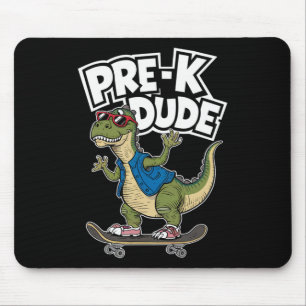 Peuter gast dinosaurus skateboarden kleuterschool muismat