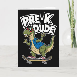 Peuter gast dinosaurus skeeleren kleuterschool kaart