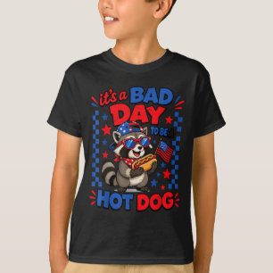 Peuter Het Is Een Slecht Dag Om Hot Dog Wasbeer 4  T-shirt