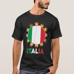 Peuter Italiaans Vlag Kinder Jongens Meisje Vrouwe T-shirt