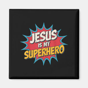 Peuter Jesus is mijn superheld Christelijk Godszoo Magneet